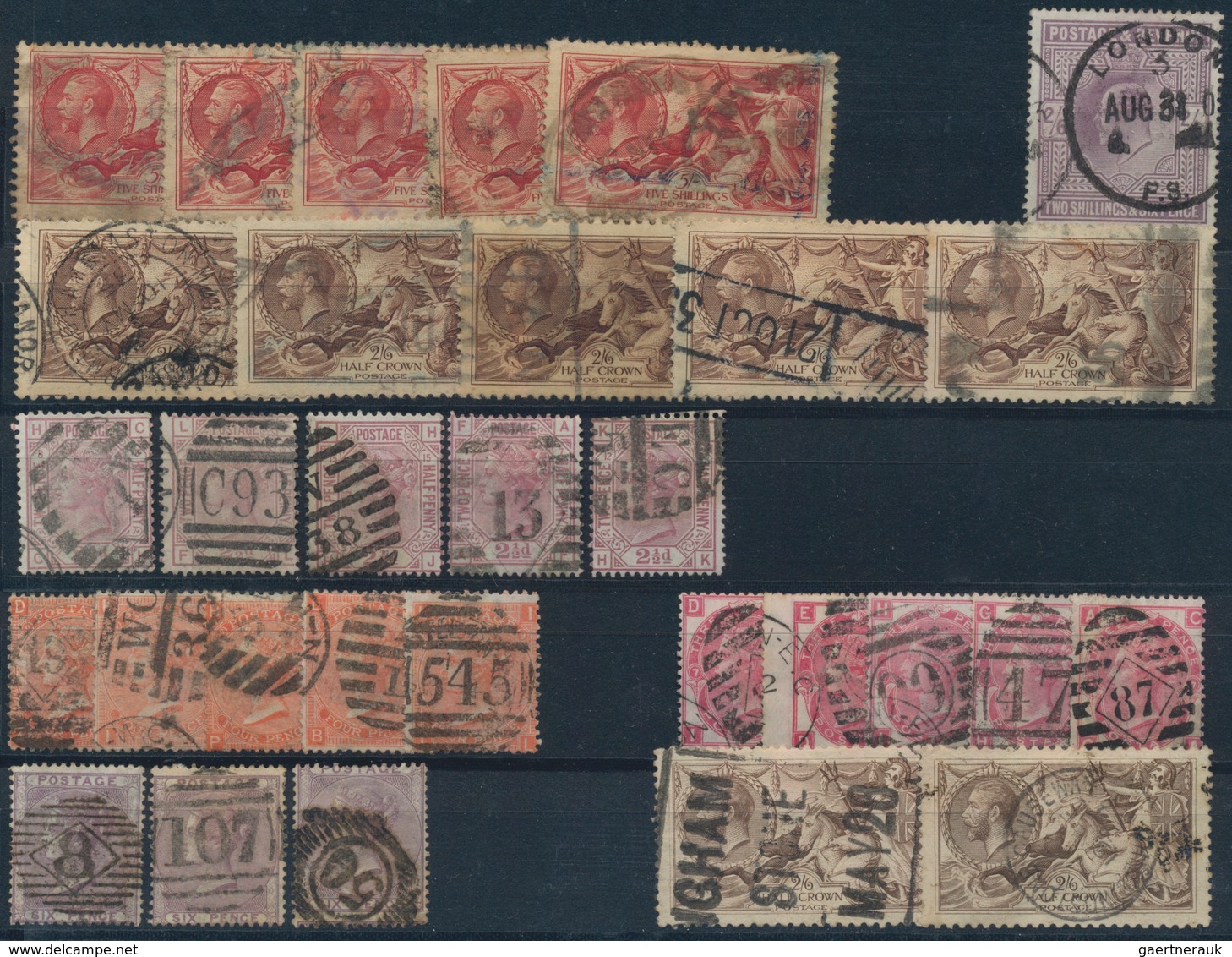 Großbritannien: 1850/1910 (ca.), Used Accumulation On Stockcards With Plenty Of Material, Better Sta - Sonstige & Ohne Zuordnung