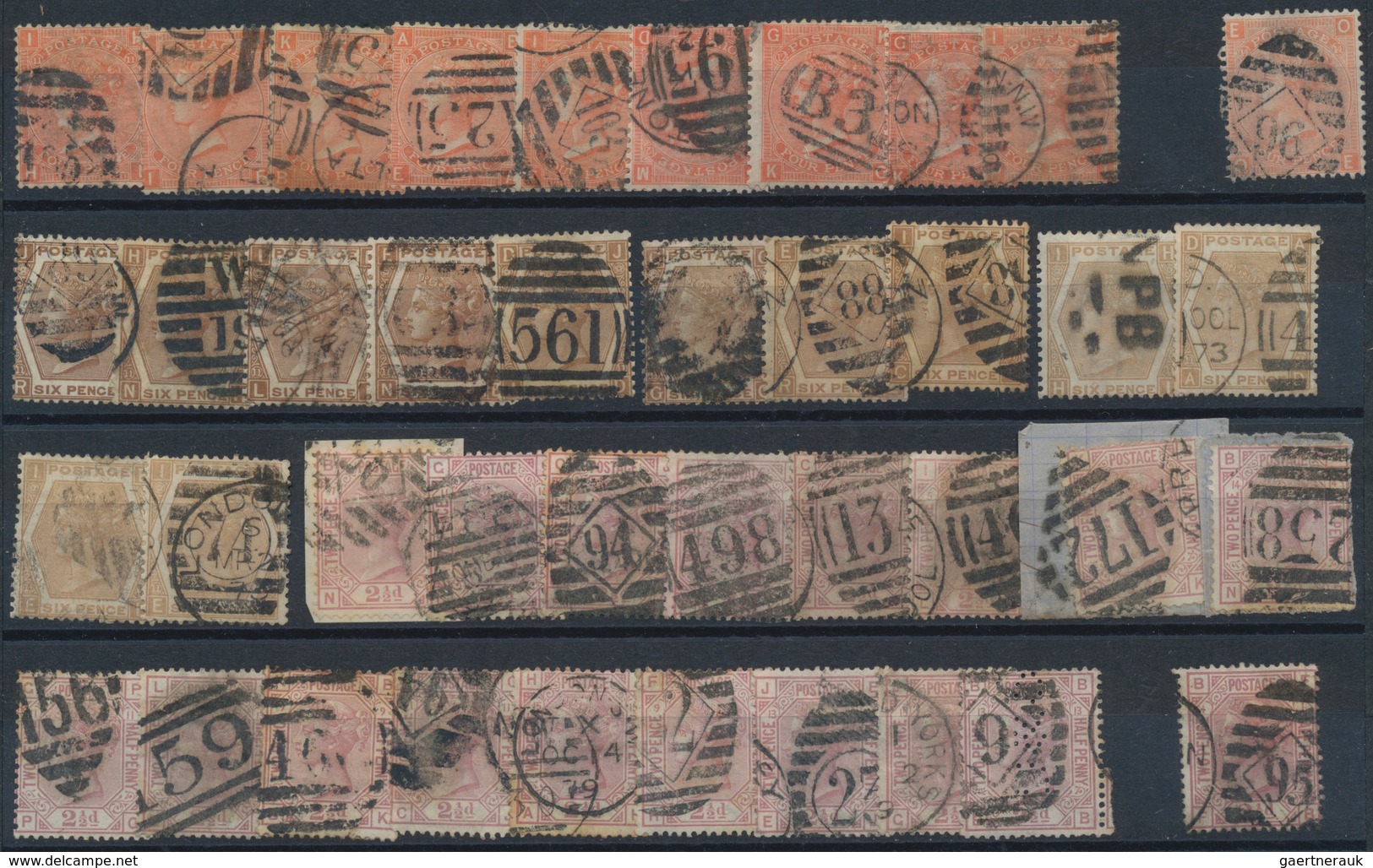 Großbritannien: 1850/1910 (ca.), Used Accumulation On Stockcards With Plenty Of Material, Better Sta - Other & Unclassified