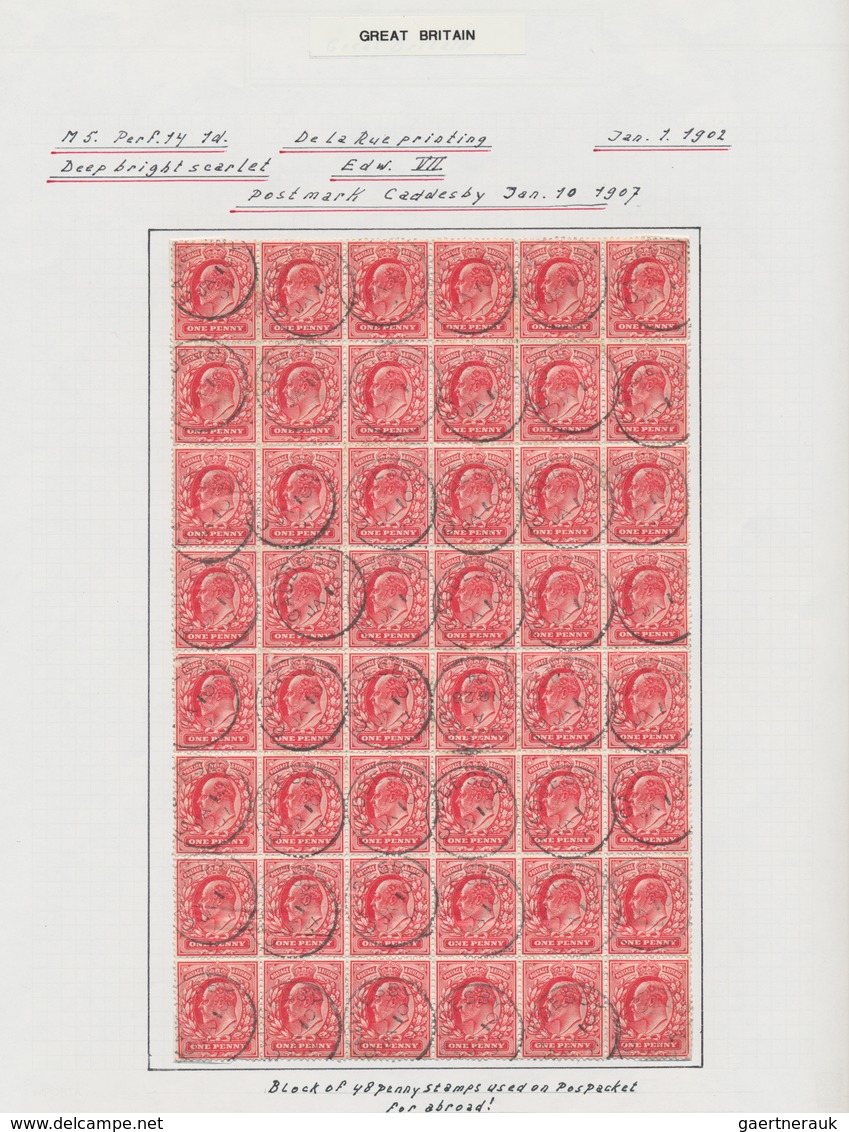 Großbritannien: 1902/1911, King Edward VII., excessively specialised collection of apprx. 1.460 stam