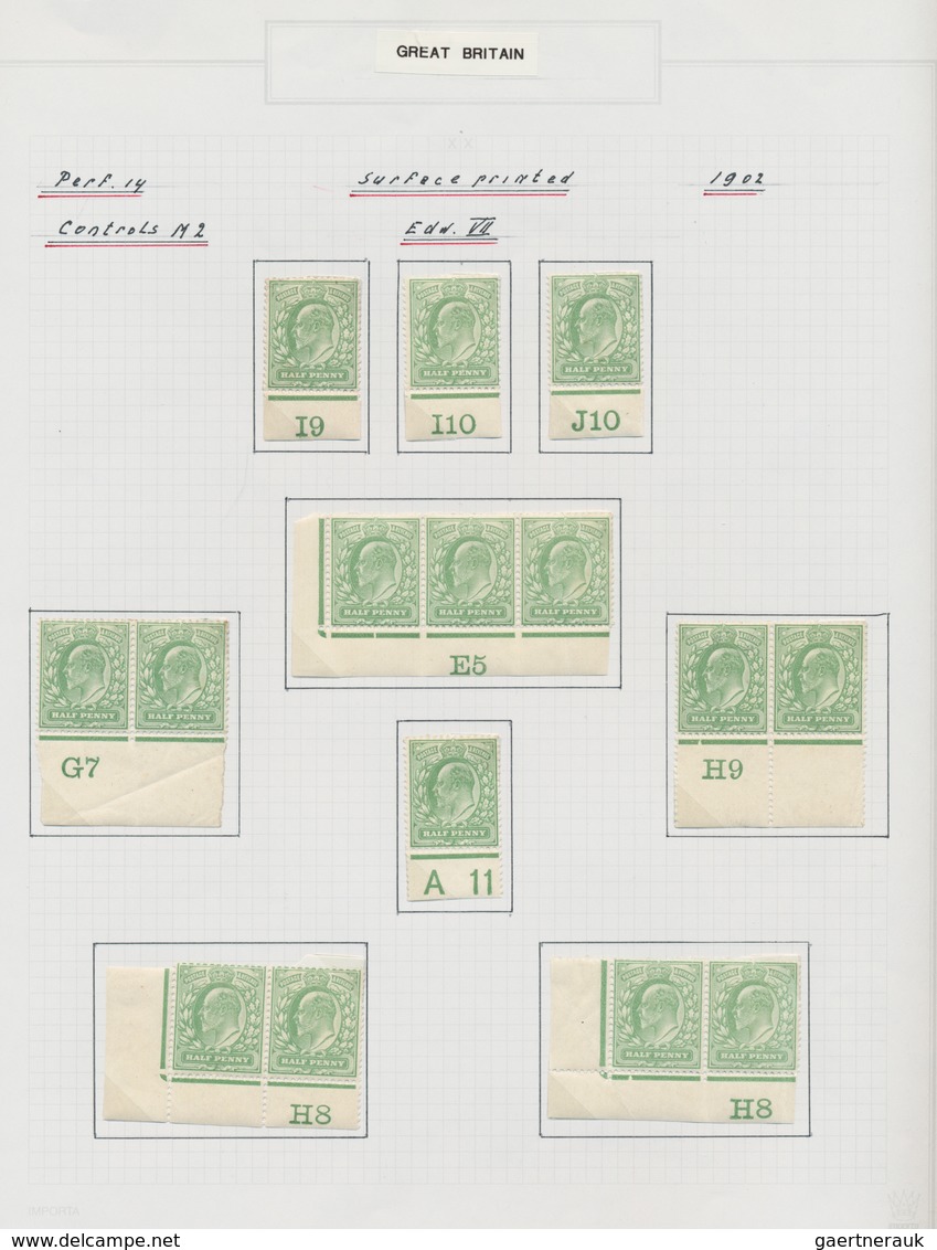 Großbritannien: 1902/1911, King Edward VII., excessively specialised collection of apprx. 1.460 stam