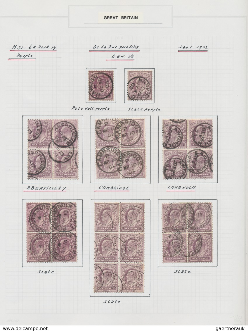 Großbritannien: 1902/1911, King Edward VII., excessively specialised collection of apprx. 1.460 stam