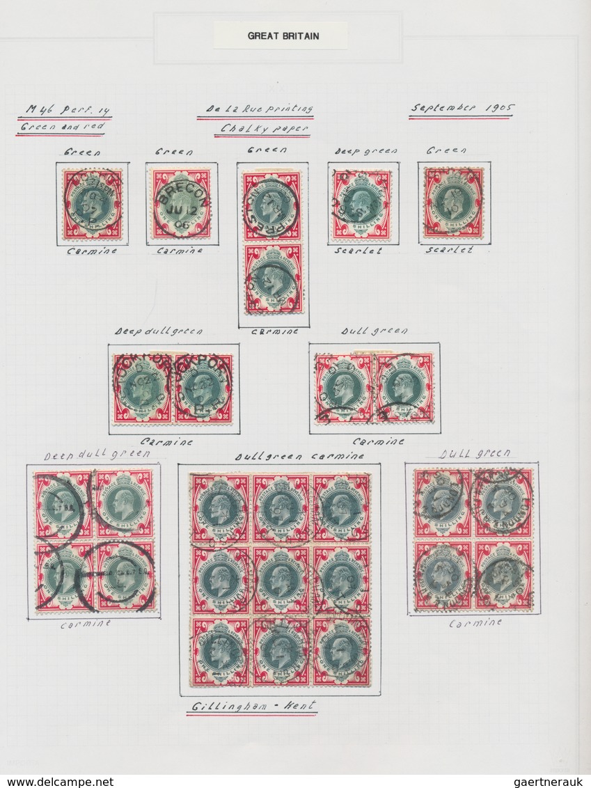 Großbritannien: 1902/1911, King Edward VII., excessively specialised collection of apprx. 1.460 stam