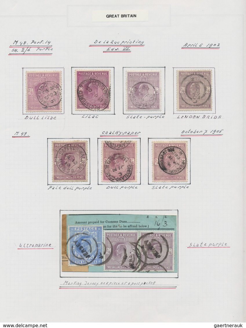 Großbritannien: 1902/1911, King Edward VII., excessively specialised collection of apprx. 1.460 stam