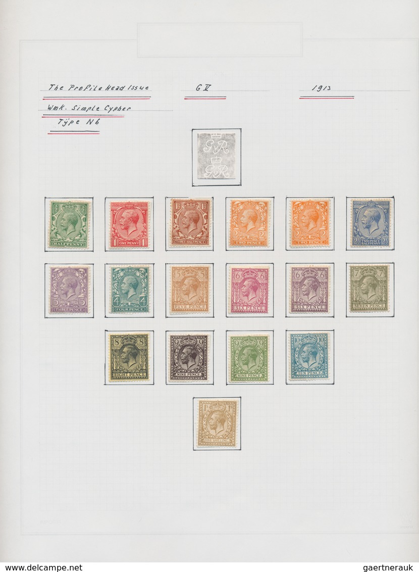 Großbritannien: 1911/1935, King George V., Excessively Specialised Collection Of More Than 1.000 Sta - Andere & Zonder Classificatie