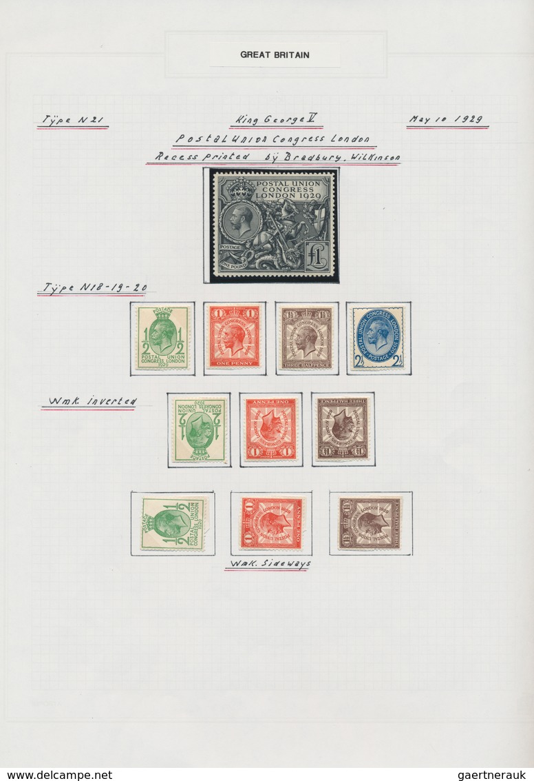 Großbritannien: 1911/1935, King George V., Excessively Specialised Collection Of More Than 1.000 Sta - Andere & Zonder Classificatie