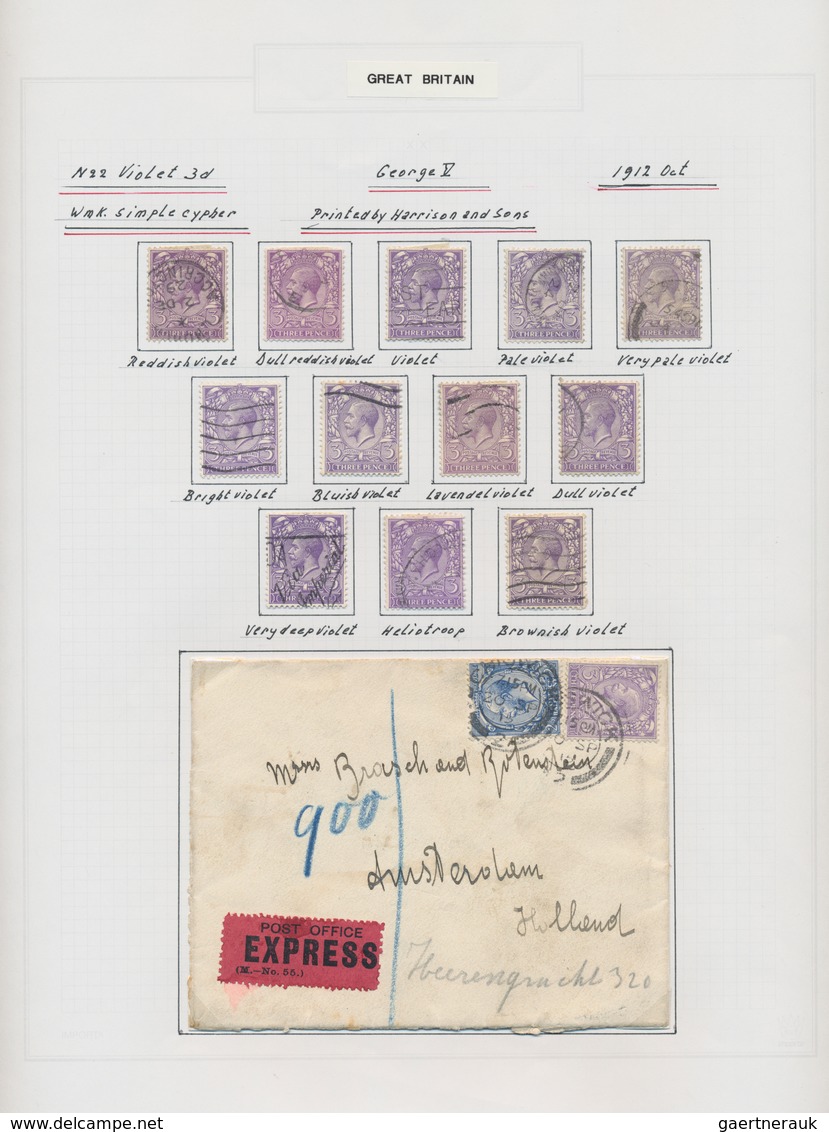 Großbritannien: 1911/1935, King George V., excessively specialised collection of more than 1.000 sta