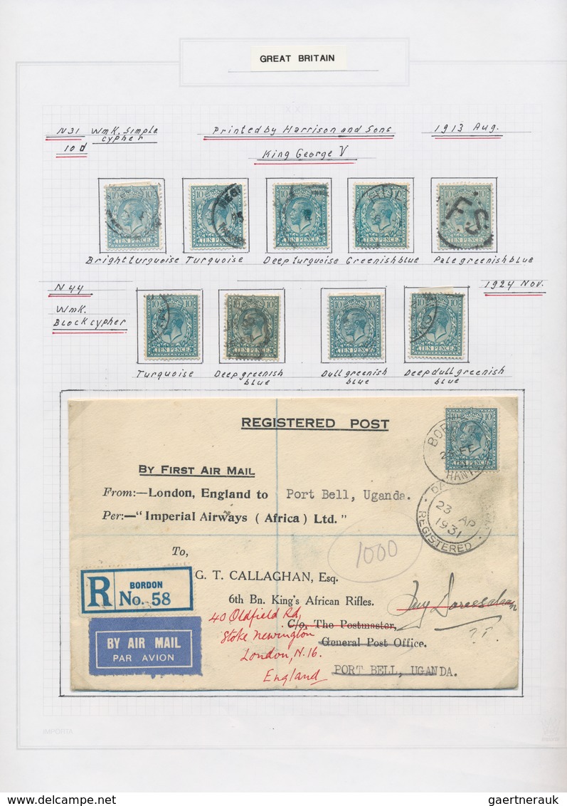 Großbritannien: 1911/1935, King George V., excessively specialised collection of more than 1.000 sta
