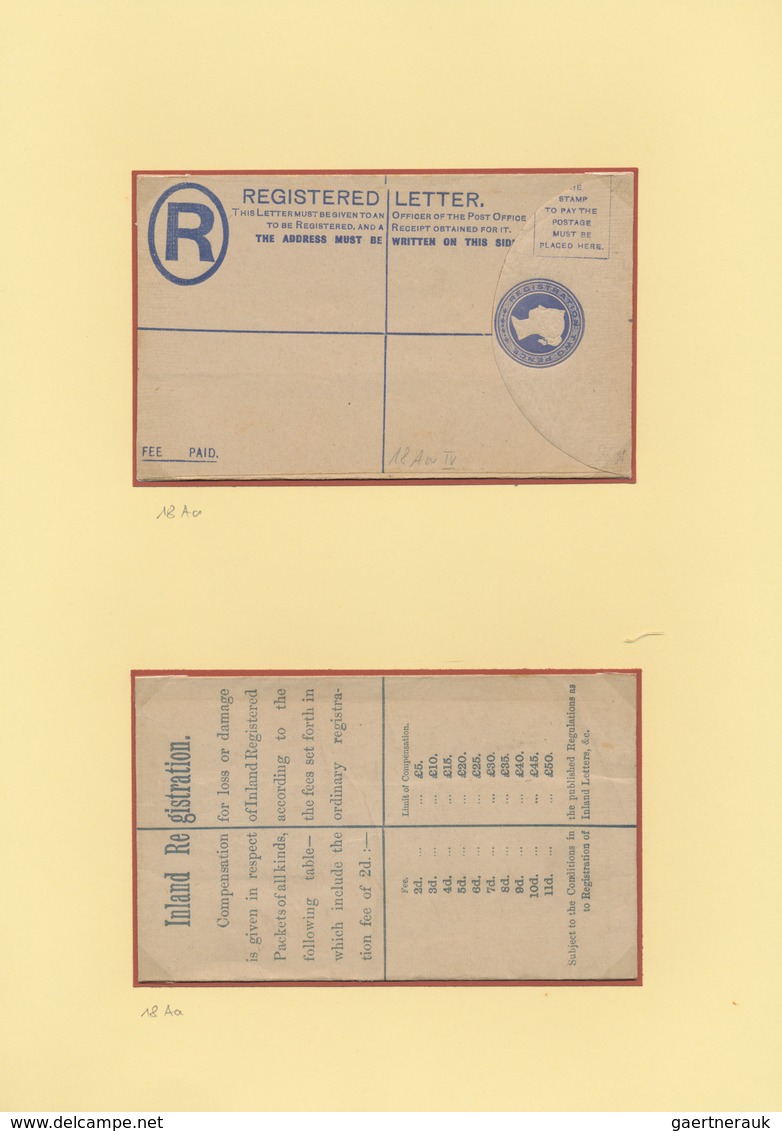 Großbritannien - Ganzsachen: 1878/1982, REGISTERED ENVELOPES, Deeply Specialised And Comprehensive C - 1840 Sobres & Cartas Mulready