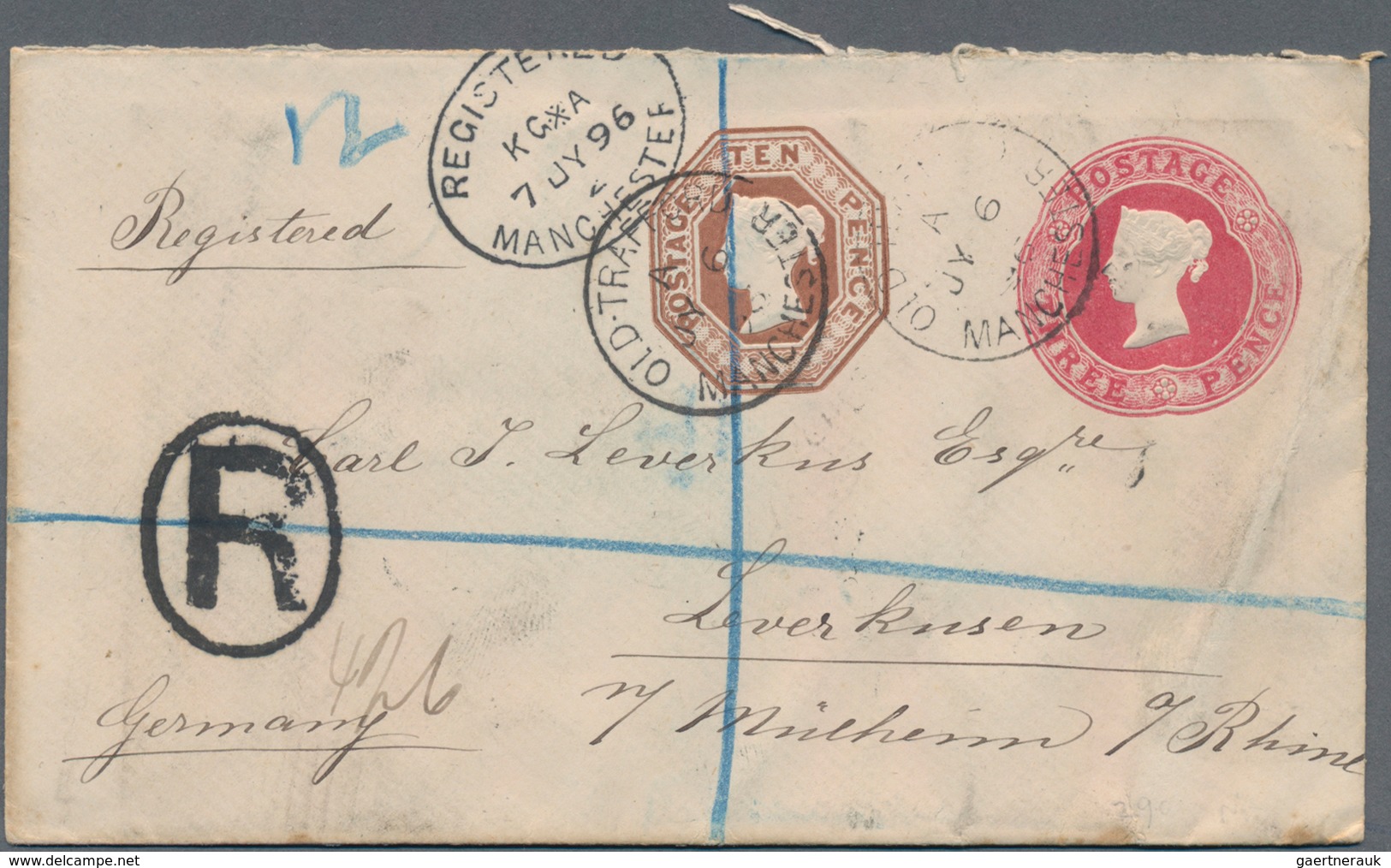 Großbritannien - Privatganzsachen: 1894/1910 20 Different Used Postal Stationery Envelopes With Two - Other & Unclassified
