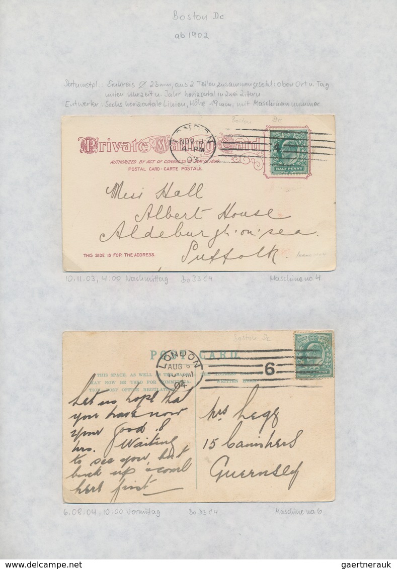 Großbritannien - Stempel: 1900/1916, MACHINE CANCELLATIONS, Collection Of Apprx. 152 Covers/cards Sh - Postmark Collection