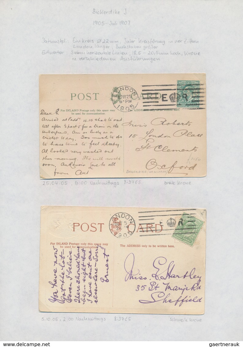 Großbritannien - Stempel: 1900/1916, MACHINE CANCELLATIONS, Collection Of Apprx. 152 Covers/cards Sh - Marcophilie