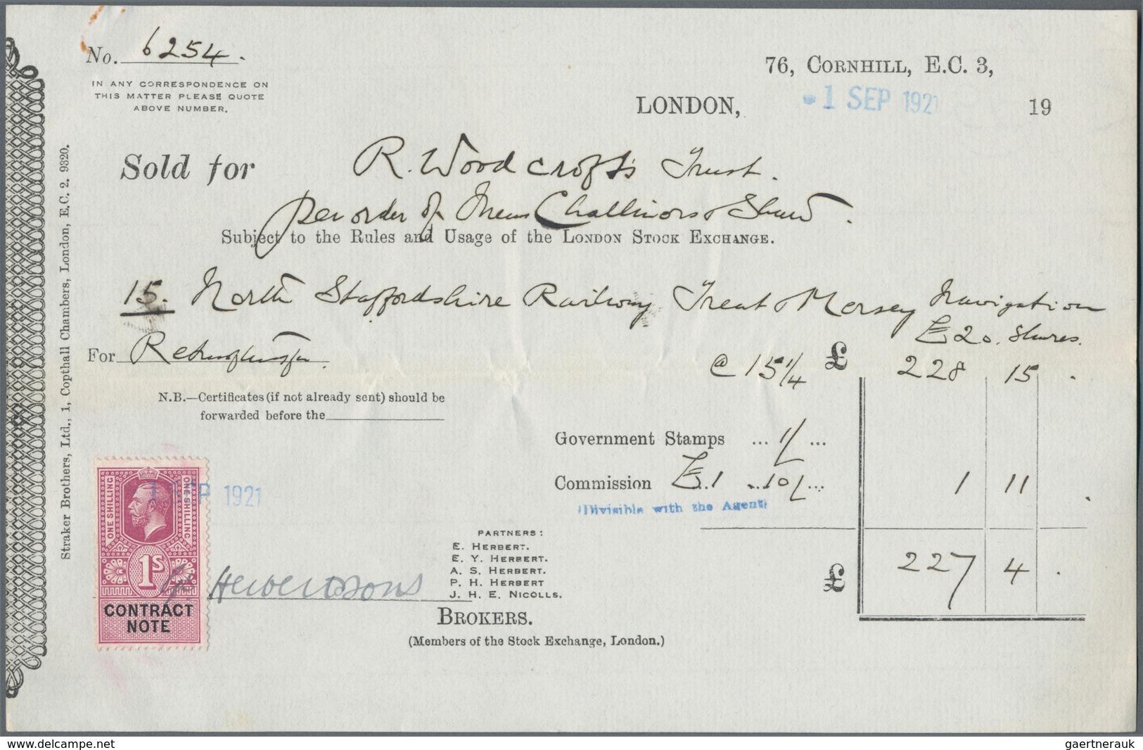 Großbritannien - Besonderheiten: 1888/1967, More Than 100 Sale And Purchase Contracts From Brikers F - Andere & Zonder Classificatie