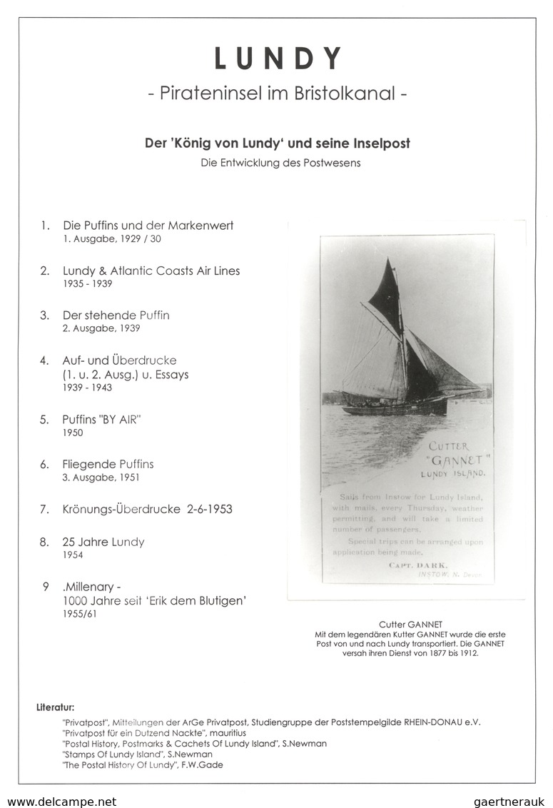 Großbritannien - Besonderheiten: Lundy - The Development Of Postal Services On The Pirate Island In - Sonstige & Ohne Zuordnung