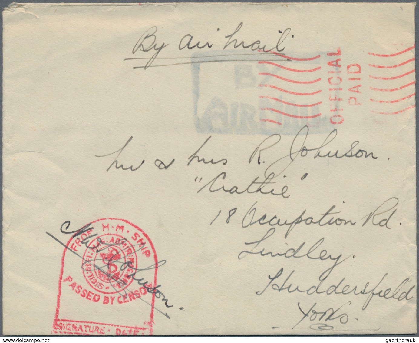 Großbritannien - Besonderheiten: 1940/41 SPECIAL NAVAL AIR MAIL, Little Collection Of 10 Letters Pos - Otros & Sin Clasificación