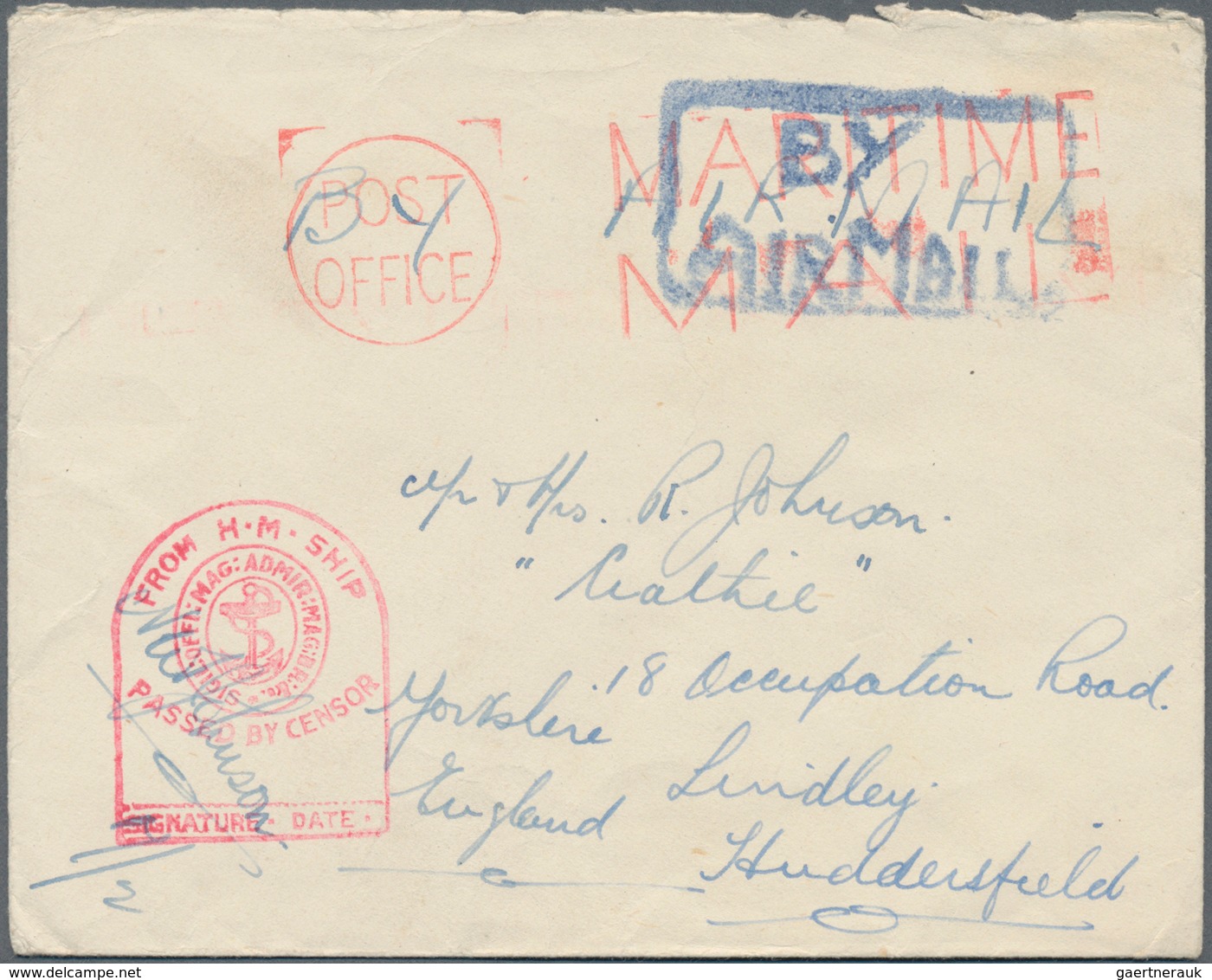 Großbritannien - Besonderheiten: 1940/41 SPECIAL NAVAL AIR MAIL, Little Collection Of 10 Letters Pos - Other & Unclassified