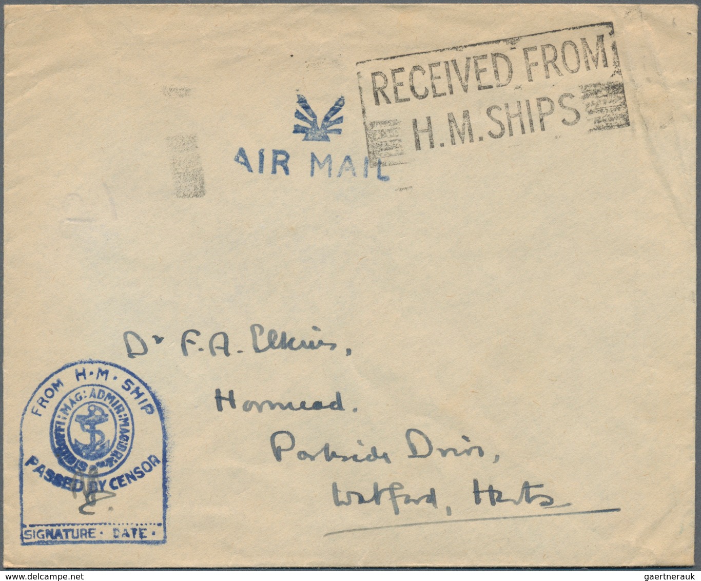 Großbritannien - Besonderheiten: 1940/41 SPECIAL NAVAL AIR MAIL, Little Collection Of 10 Letters Pos - Other & Unclassified