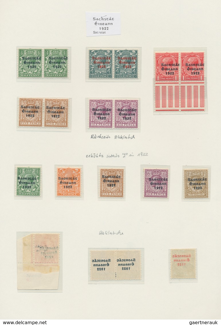 Irland: 1922/1991, a splendid mint collection in a Lighthouse album, apparently/virtually complete (