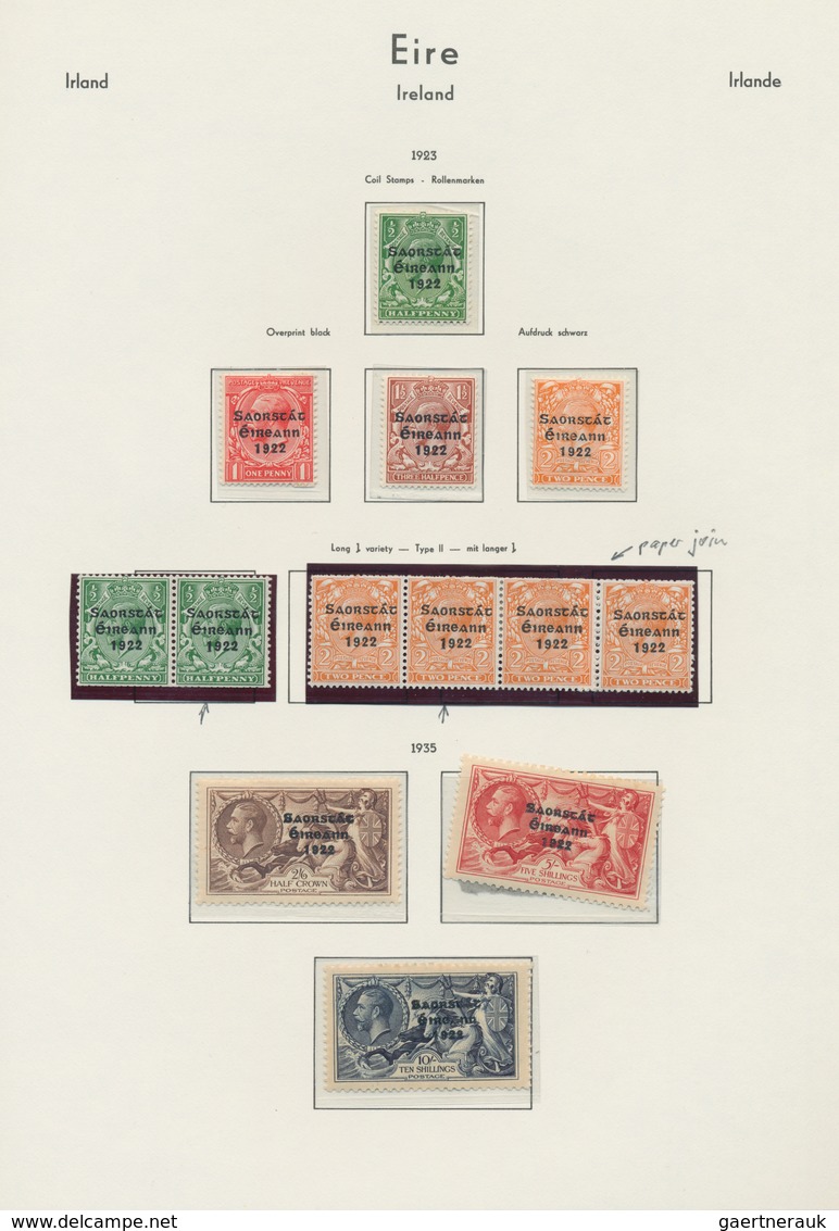 Irland: 1922/1991, a splendid mint collection in a Lighthouse album, apparently/virtually complete (