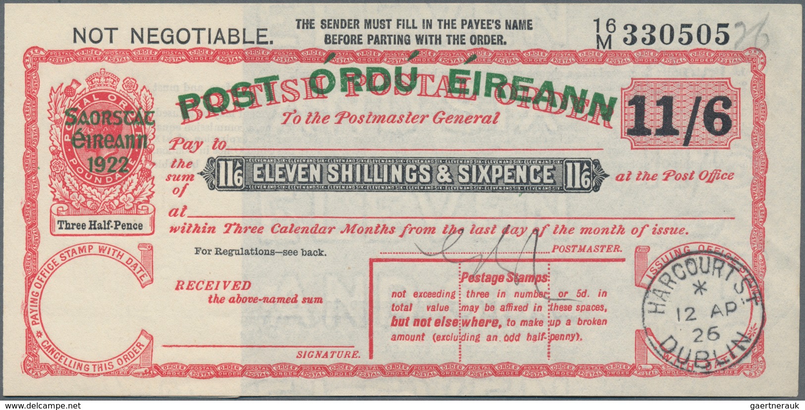 Irland - Ganzsachen: 1925/2001 Collection Of 84 CTO-used And Commercially Used Postal Money Orders B - Enteros Postales