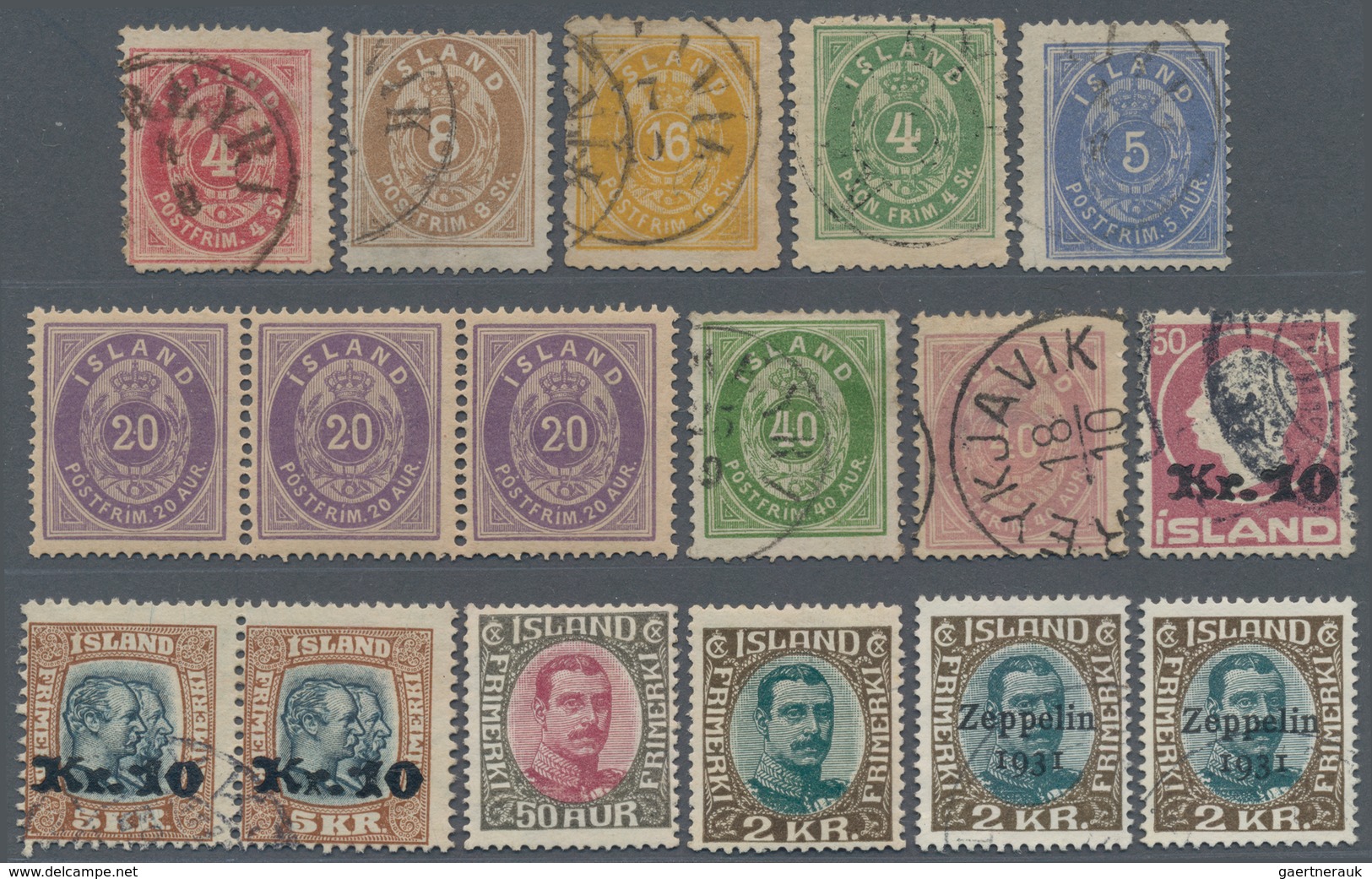 Island: 1873/1980 (ca.), Duplicates On Stockcards With A Nice Section Classic Issues Incl. Valuable - Autres & Non Classés