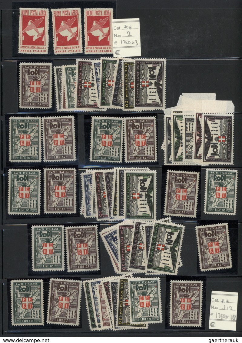Italien: 1850/1960 (ca.), Italy/area, mainly mint accumulation/stock in a binder, well sorted from s