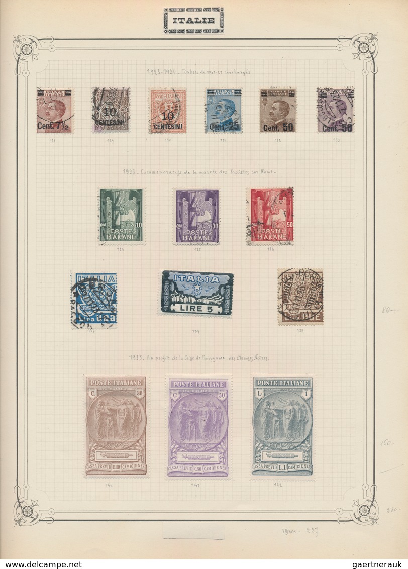Italien: 1860/1930 (ca.), Used And Mint Collection On Album Pages In A Binder, Partly Collected Some - Sammlungen