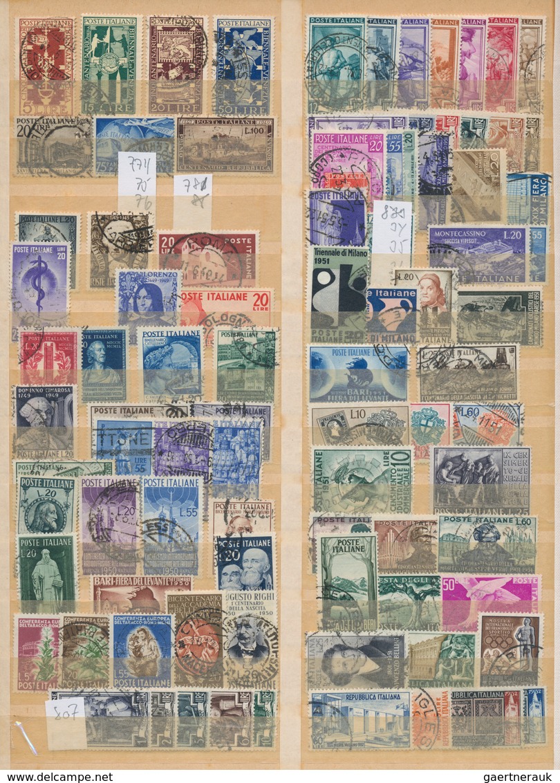 Italien: 1860/2001 (ca.), Comprehensive Accumulation/collection In Three Albums, Well Sorted From Ea - Collections