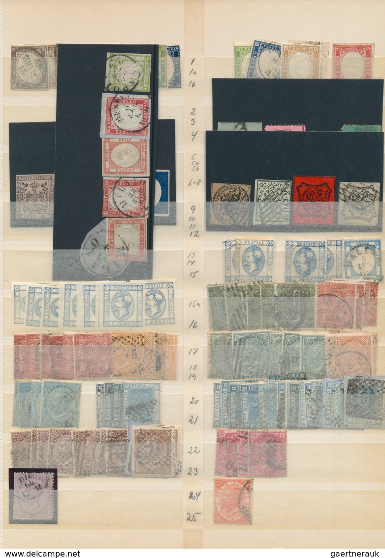 Italien: 1860/2001 (ca.), Comprehensive Accumulation/collection In Three Albums, Well Sorted From Ea - Collections