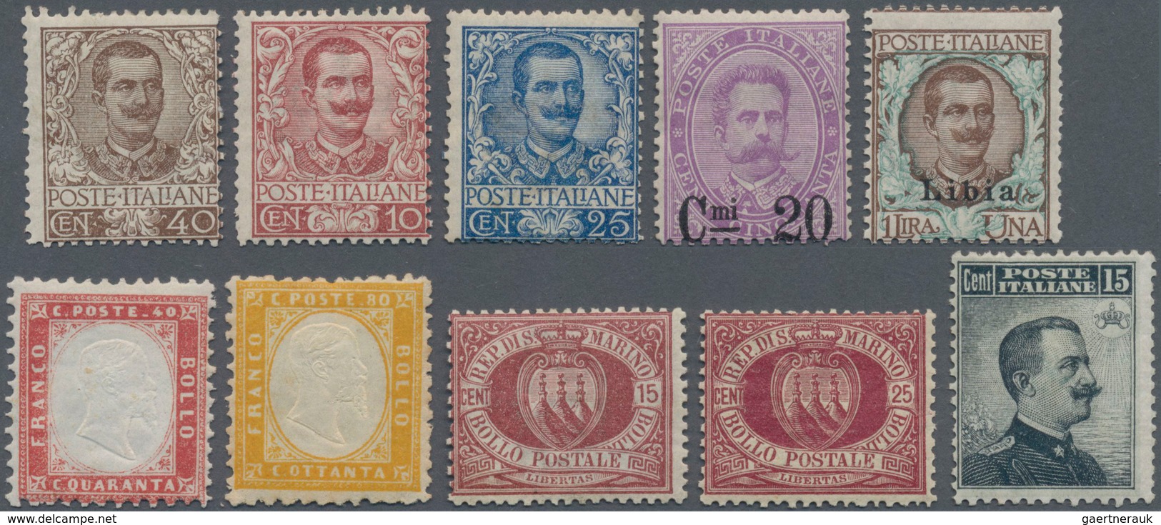 Italien: 1863-1985, Stock Of Early Issues To Modern With Scarce Varieties, Mint And Used, Including - Verzamelingen