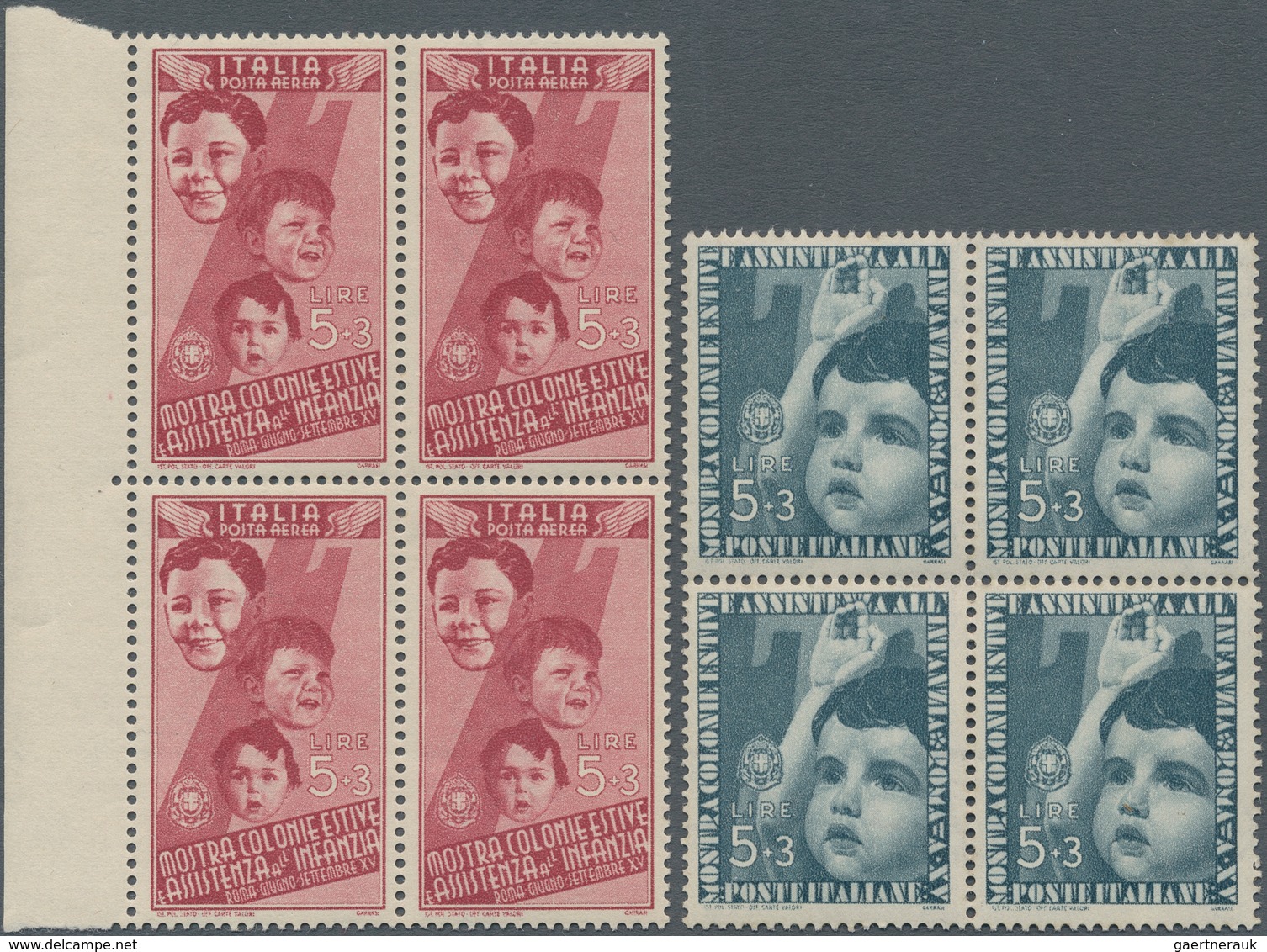 Italien: 1900/1939 (ca). Small Lot Of Complete Mint Never Hinged Sets On Four Stock Cards., E.g. The - Sammlungen