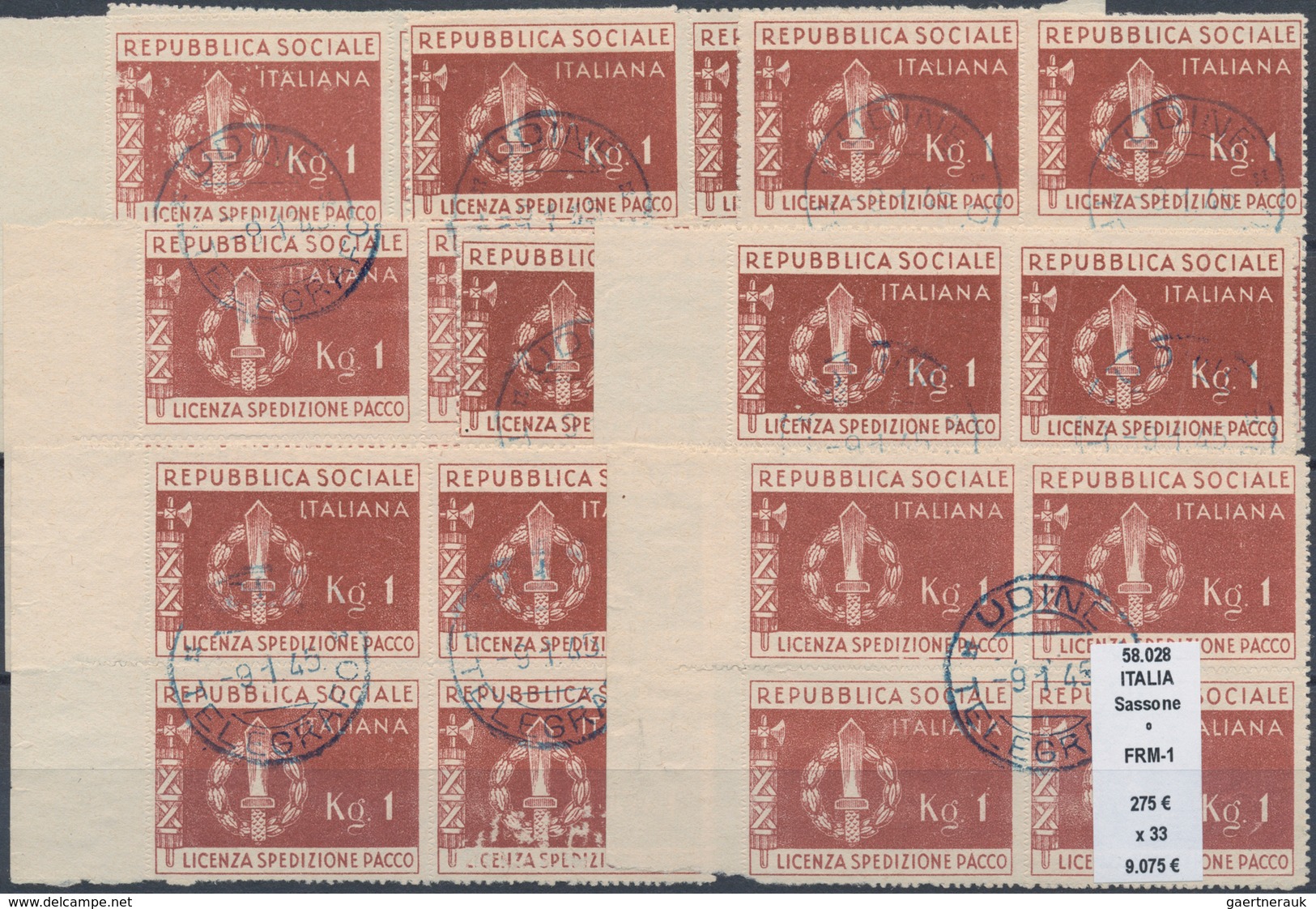 Italien: 1934, "THE USED ITALY INVESTMENT STOCK" Including Fiume Decennial Issue Sass.354-56, Total - Collections