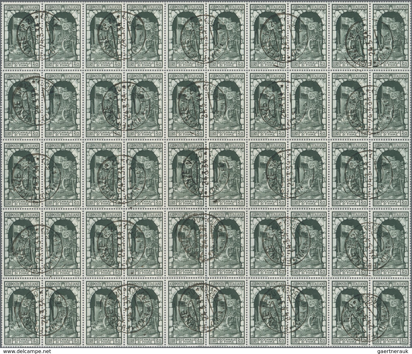 Italien: 1934, Fiume Decennial Issue Three Top Values 1,75+1,00 Lire, 2,55+2,00 Lire And 2,75+2,50 L - Colecciones