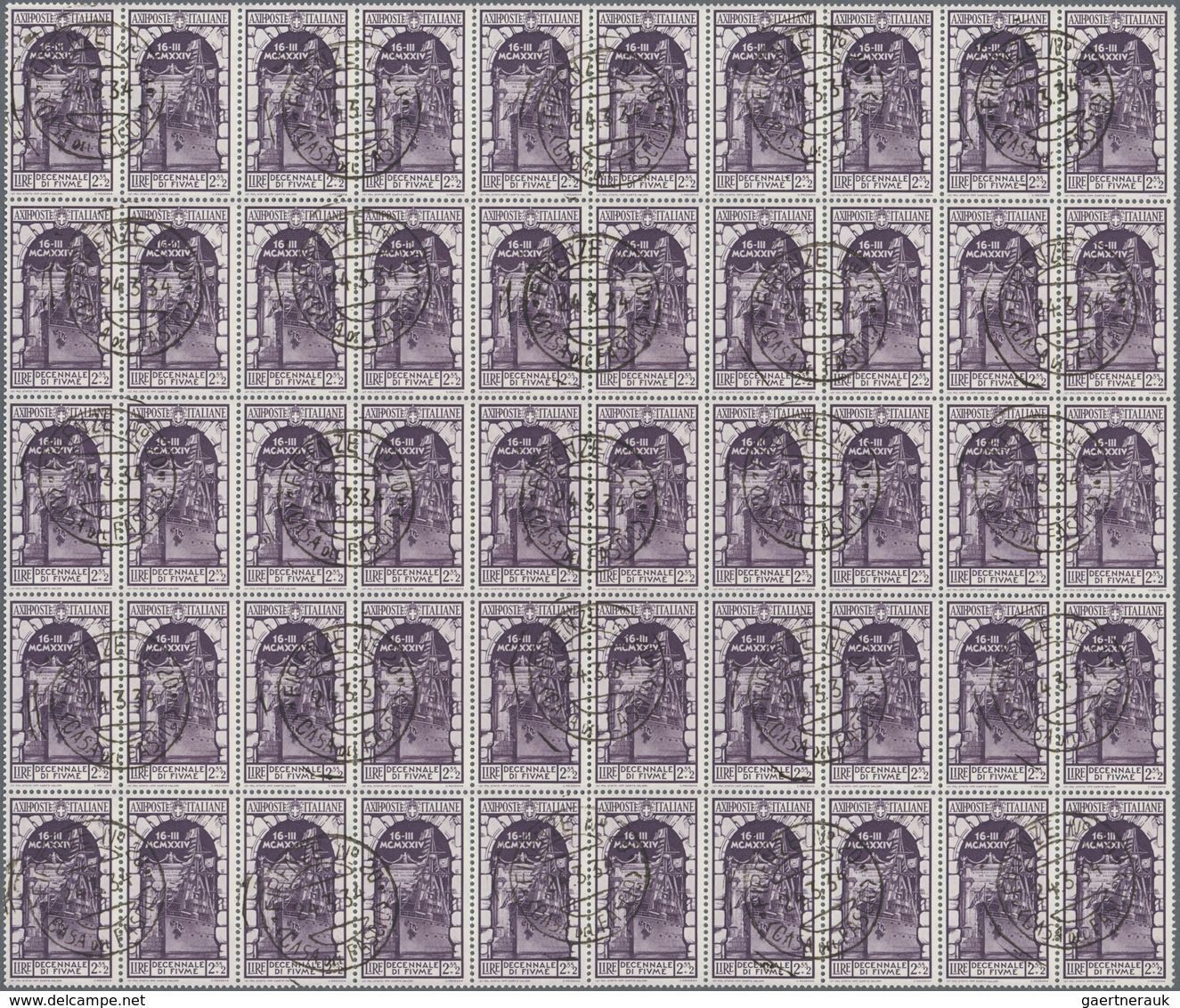 Italien: 1934, Fiume Decennial Issue Three Top Values 1,75+1,00 Lire, 2,55+2,00 Lire And 2,75+2,50 L - Collections