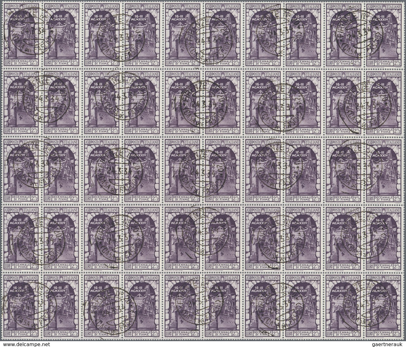 Italien: 1934, Fiume Decennial Issue Three Top Values 1,75+1,00 Lire, 2,55+2,00 Lire And 2,75+2,50 L - Verzamelingen