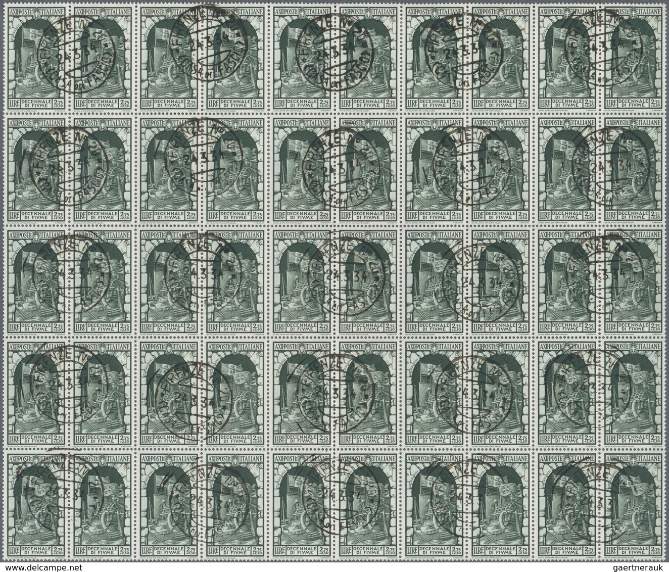 Italien: 1934, Fiume Decennial Issue Three Top Values 1,75+1,00 Lire, 2,55+2,00 Lire And 2,75+2,50 L - Sammlungen