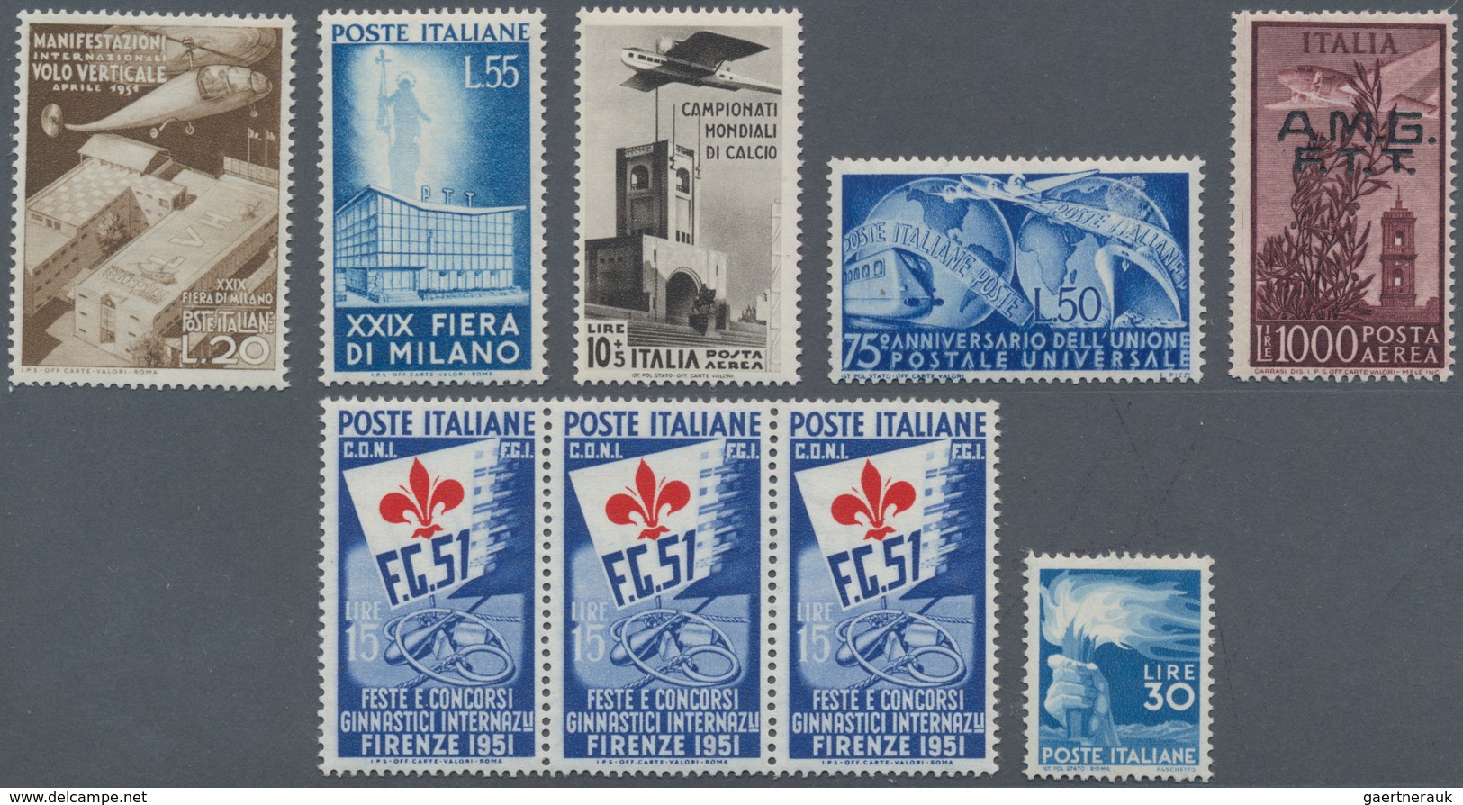 Italien: 1934/1955, Nice Doublet Collection, Mostly Mint Never Hinged, With Many Better Issues I.a. - Sammlungen