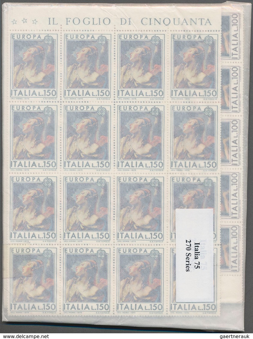 Italien: 1956/1985, Stock Of The Europa Issues In Complete Sets Mint Never Hinged. Various Amounts F - Collections