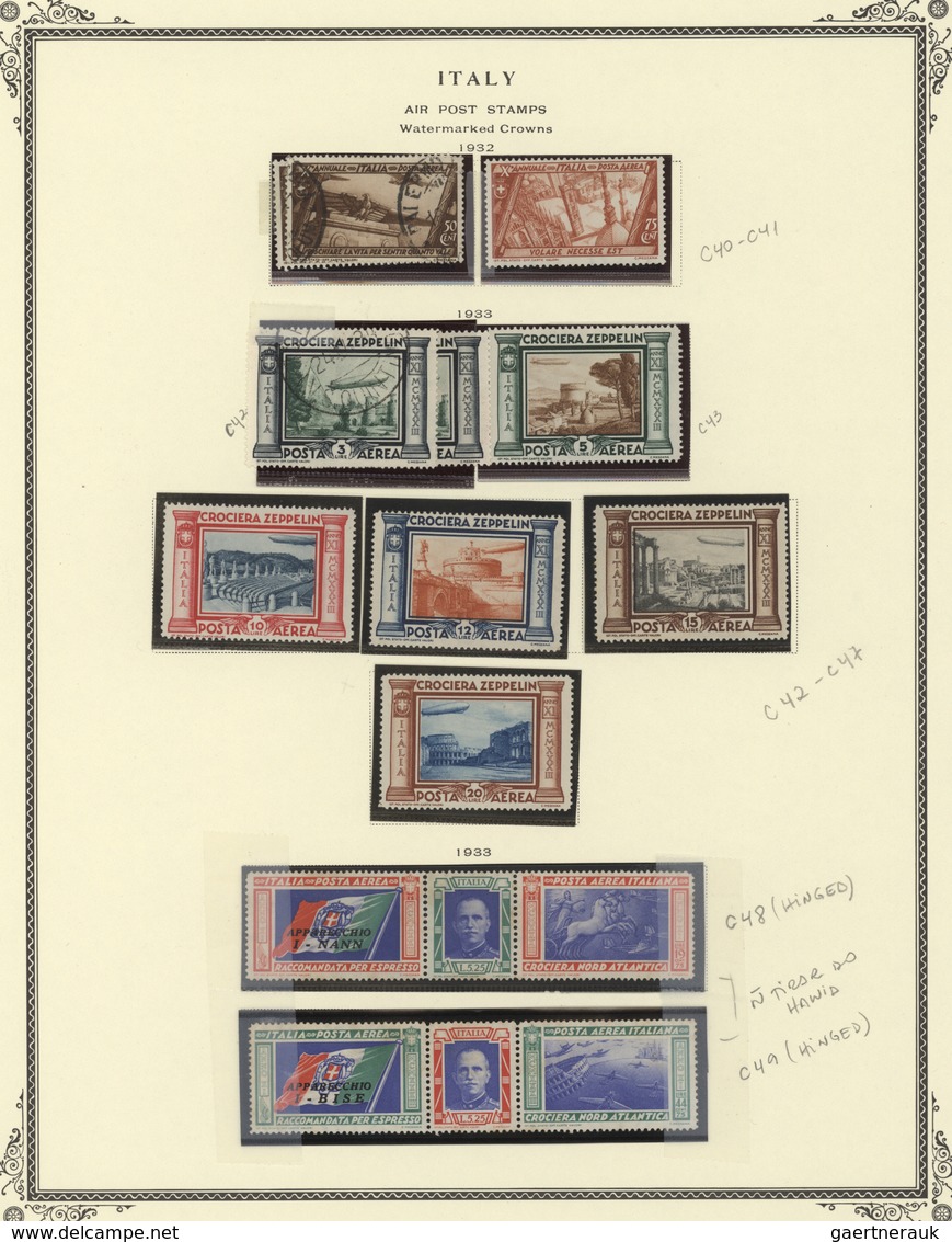 Italien: Excellent Collection, Several Hundred Stamps Mint And Used, Strong In Back Of The Book, Har - Sammlungen