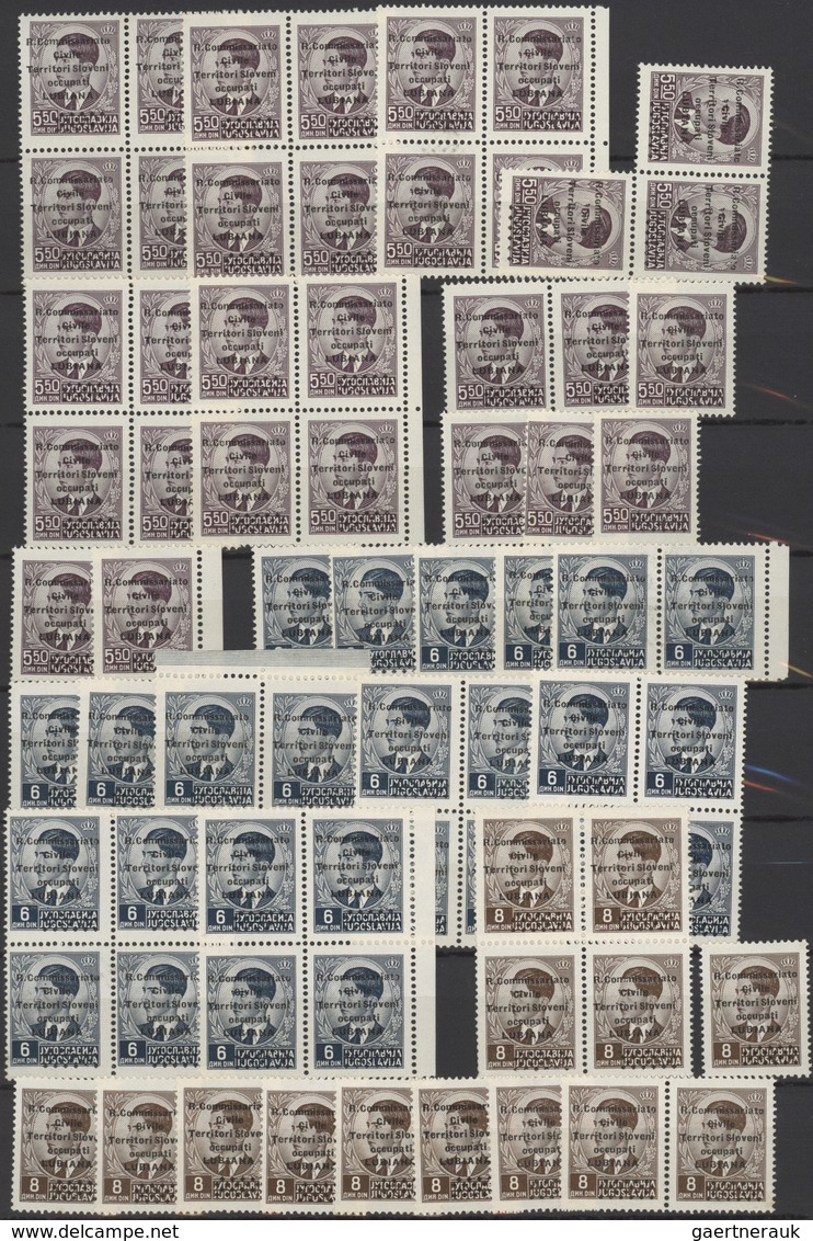 Italienische Besetzung 1941/43 - Laibach: 1941, U/m Assortment Of Apprx. 273 Stamps Incl. Multiples, - Ljubljana