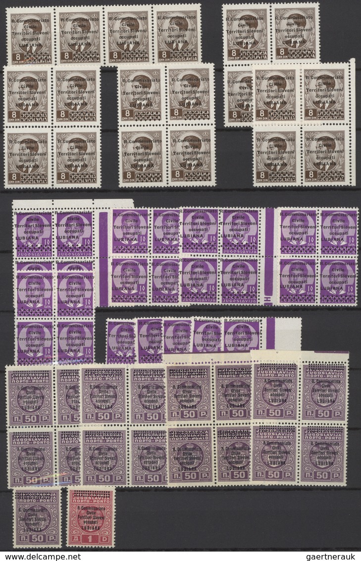 Italienische Besetzung 1941/43 - Laibach: 1941, U/m Assortment Of Apprx. 273 Stamps Incl. Multiples, - Lubiana