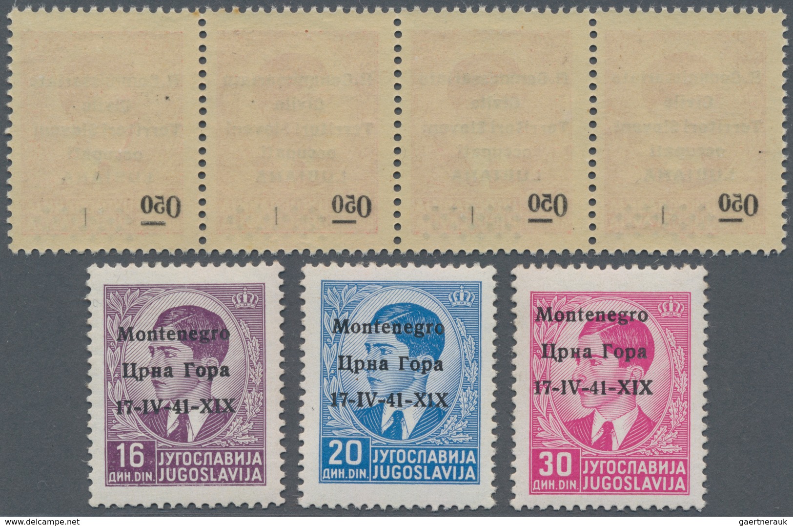 Italienische Besetzung 1941/43 - Montenegro: 1941/1942, Ljubljana/Montenegro/Kupa Zone, Mint Lot On - Montenegro