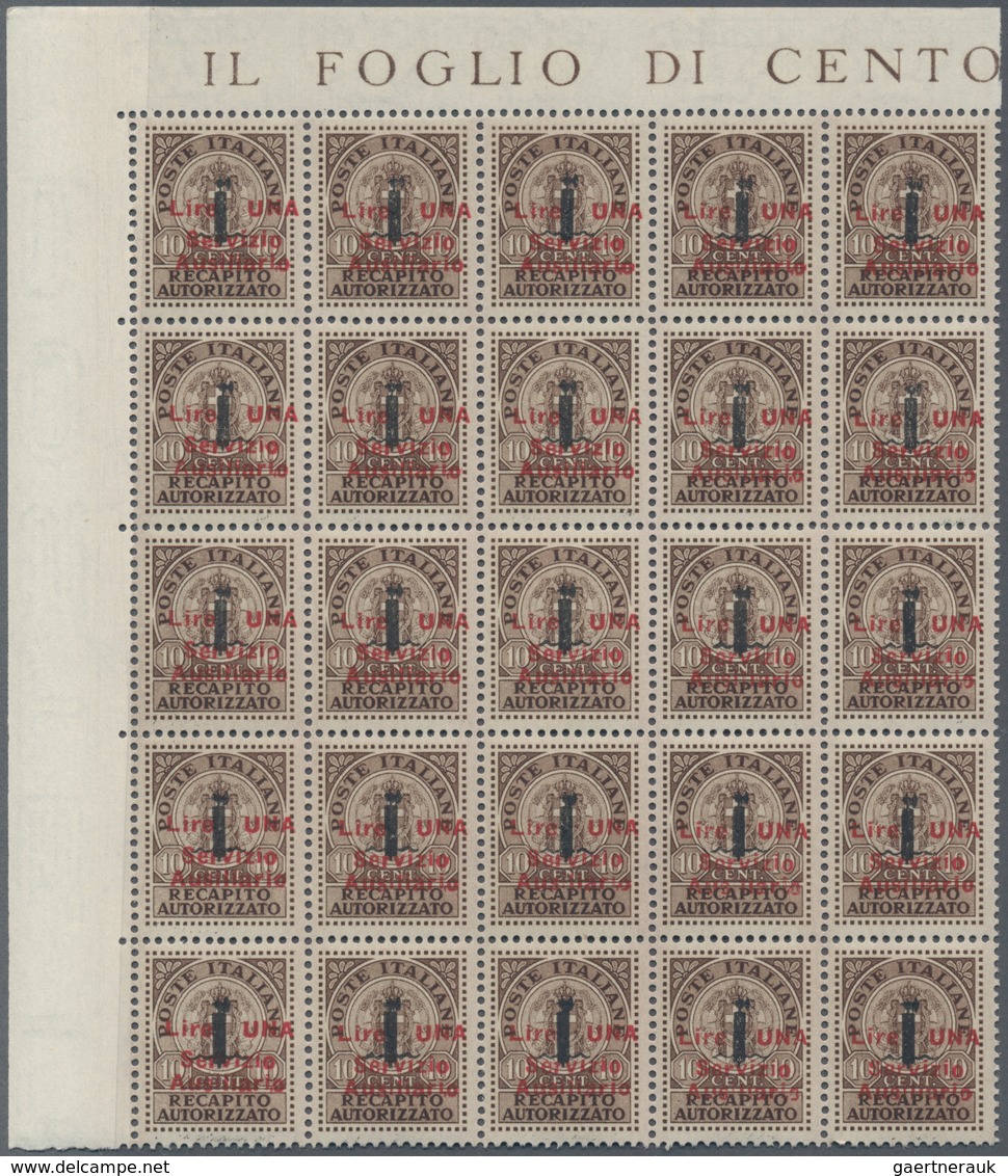 Italien - Lokalausgaben 1944/45 - Guidizzolo: 1945, Revenue Issue For Letter Delivery 10c. Dark Brow - Lokale/autonome Uitgaven