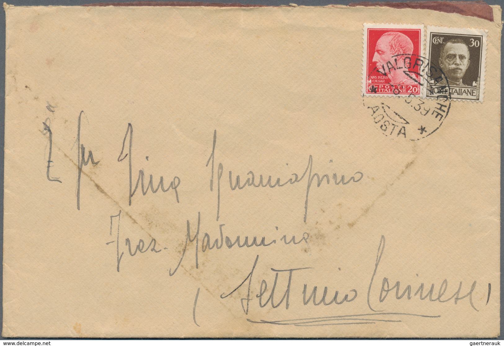 Italien - Besonderheiten: 1939/1940, Lot Of 57 Covers Used In The Aosta Valley (Valle D'Aosta) With - Ohne Zuordnung