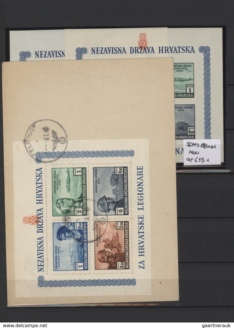 Jugoslawien: 1879/1945, Yugoslavian Area, Mainly Mint Collection In Two Small Stockbooks, Comprising - Covers & Documents