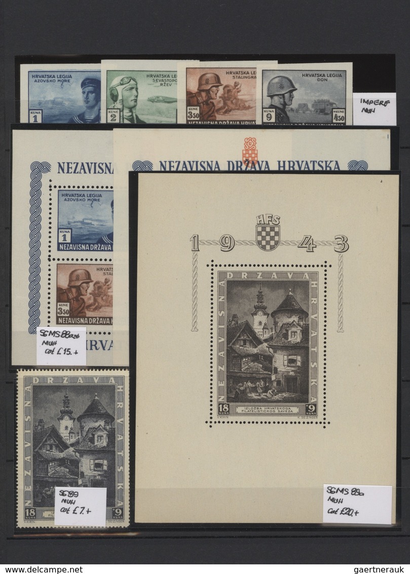 Jugoslawien: 1879/1945, Yugoslavian Area, Mainly Mint Collection In Two Small Stockbooks, Comprising - Cartas & Documentos