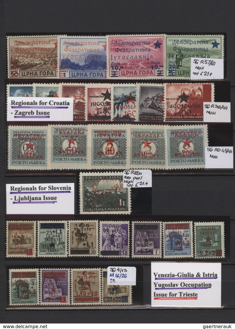 Jugoslawien: 1879/1945, Yugoslavian area, mainly mint collection in two small stockbooks, comprising