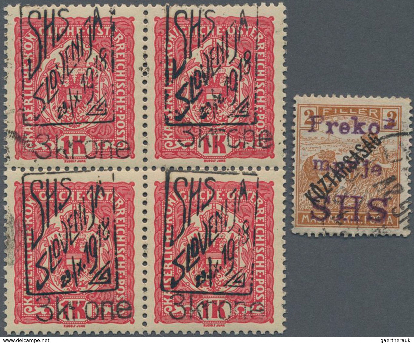 Jugoslawien: 1900/1990 (ca.), Miscellaneous Lot Incl. Vignettes, Charity Tax Stamps Imperf/partly Im - Briefe U. Dokumente