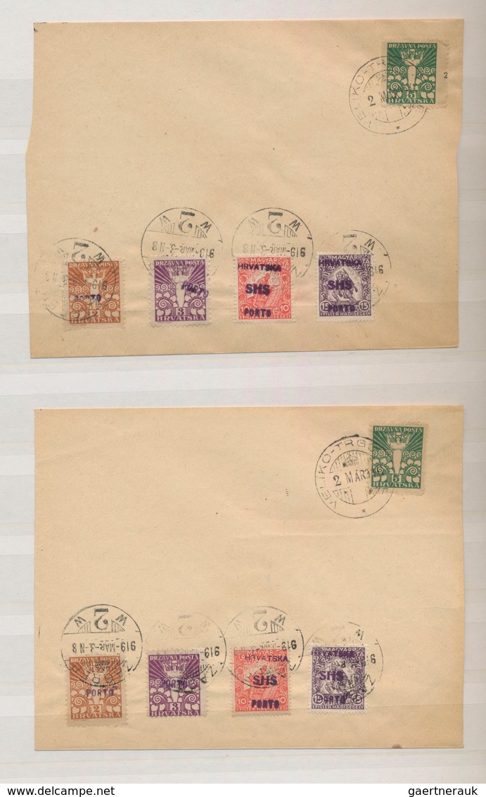 Jugoslawien: 1918/1919, Specialised Accumulation Of Apprx. 1.050 Stamps, Almost Exclusively Issues F - Briefe U. Dokumente