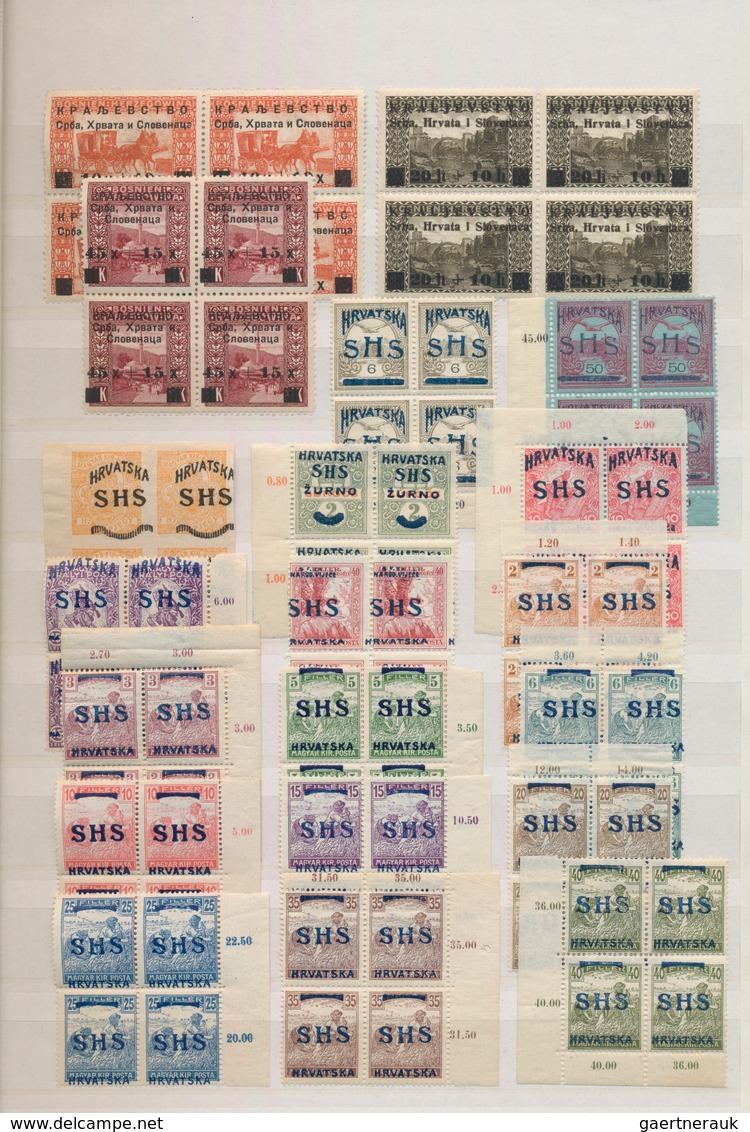 Jugoslawien: 1918/1919, specialised accumulation of apprx. 1.050 stamps, almost exclusively issues f