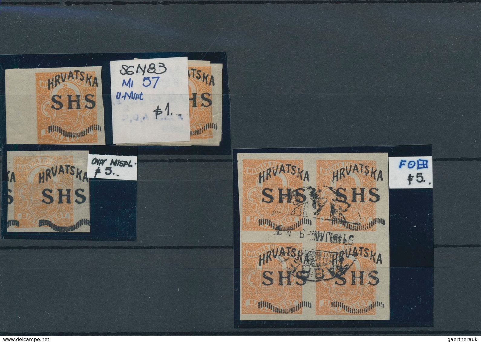 Jugoslawien: 1918/1920, mint and used holding on stockcards in a small binder, comprising issues for